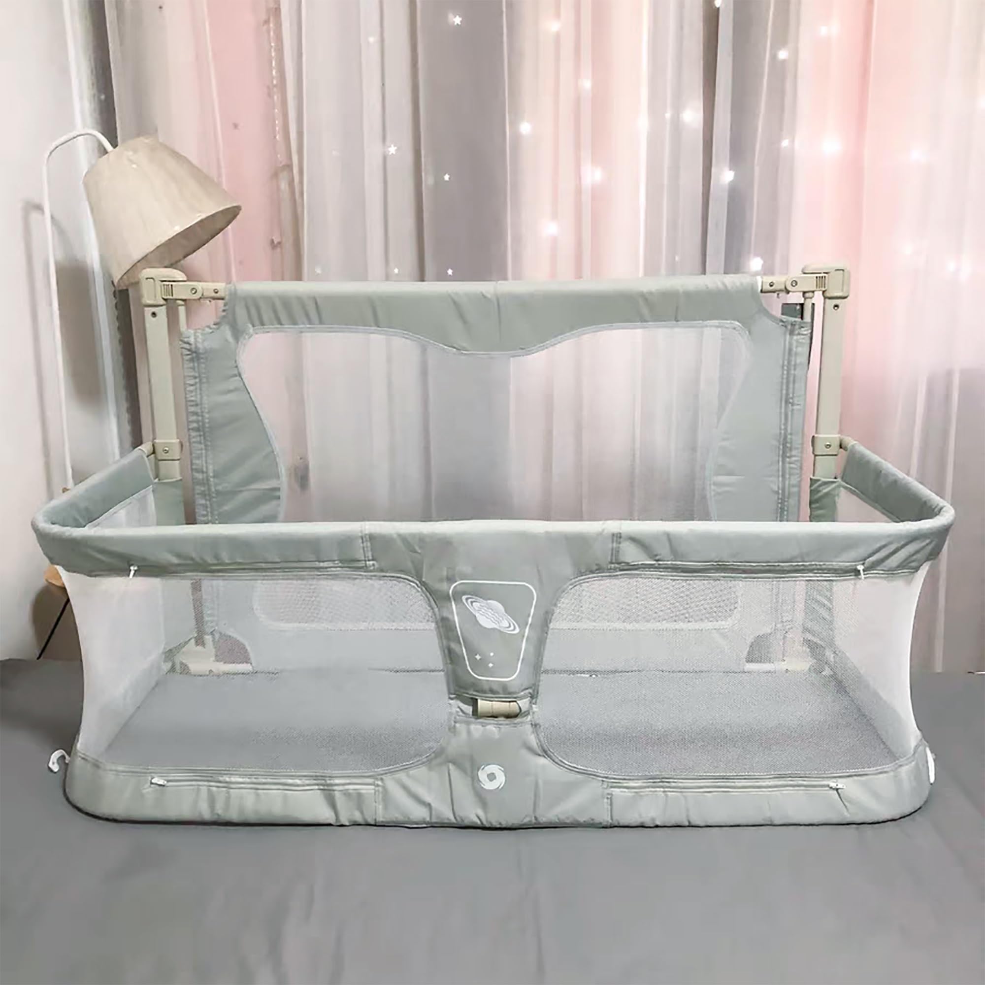 3 in 1 Baby Bedside Crib,for Co Sleeper for Baby in Bed,baby bassinets bedside sleeper, Bed Bassinet for Baby in Bed for Safe Co-Sleeping,Cosleeping Baby Bed for Infant Newborn Girl Boy(Light green)