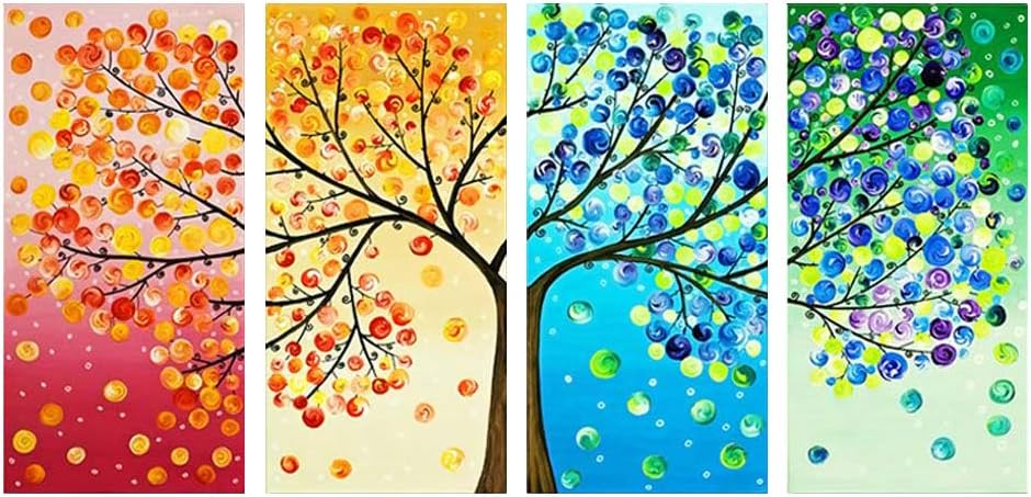 Decdeal DIY Handmade Needlework Cross Stitch Set Embroidery Kit Precise Printed Big Tree Pattern Cross-Stitching 120 * 57cm Home Decoration