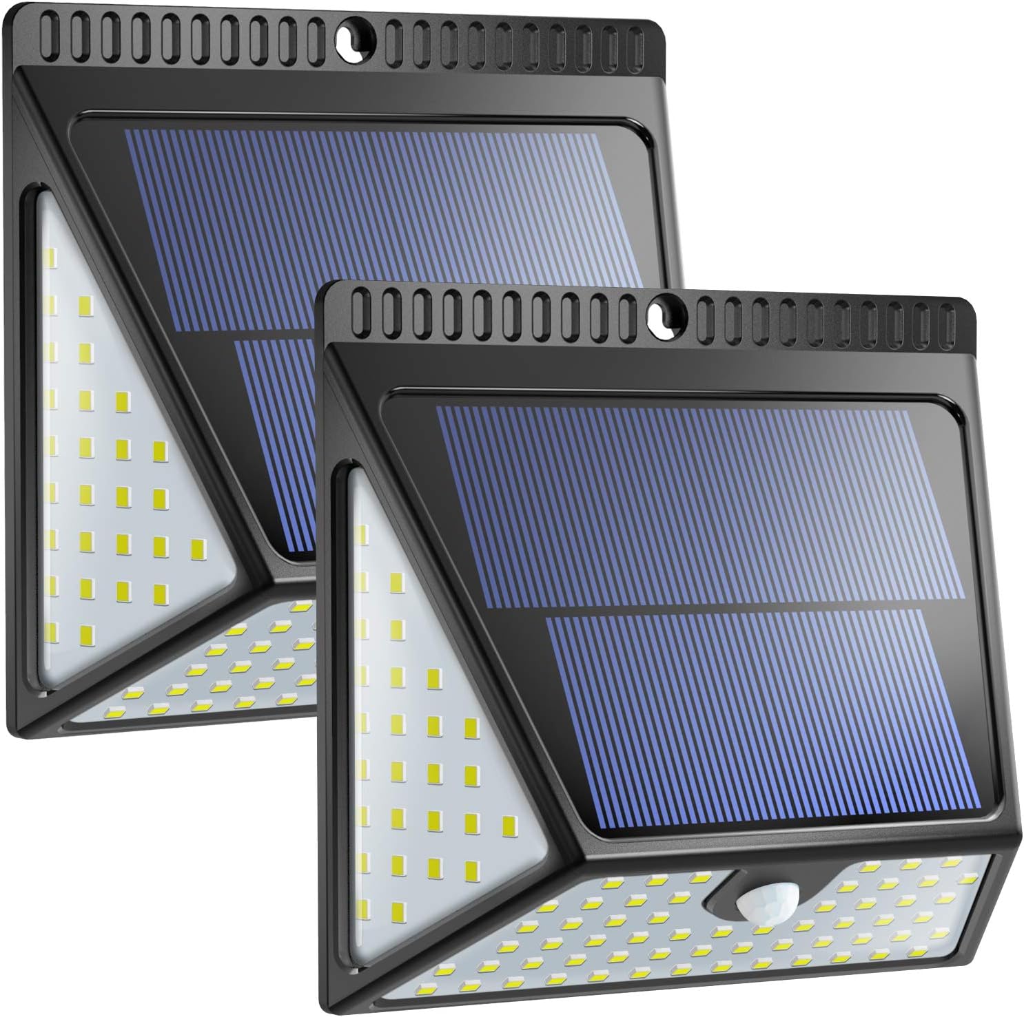 Upgraded 82 LED Solar Lights Outdoor, Neloodony Motion Sensor Solar Led Security Lights, Wireless Waterproof Super Bright Wall Lights with Wide Angle Great for Front Door, Backyard - 2 Pack