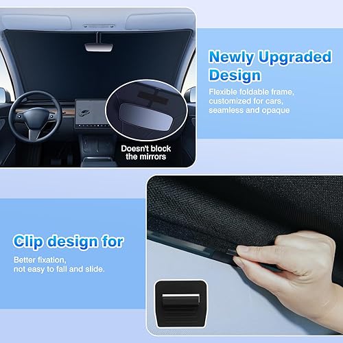 Miniatura 68 de T TGBROS Juego completo de persianas opacas para Ford F150 2021-2025 2026 para parabrisas lateral y trasero, accesorios F-150, cubierta plegable