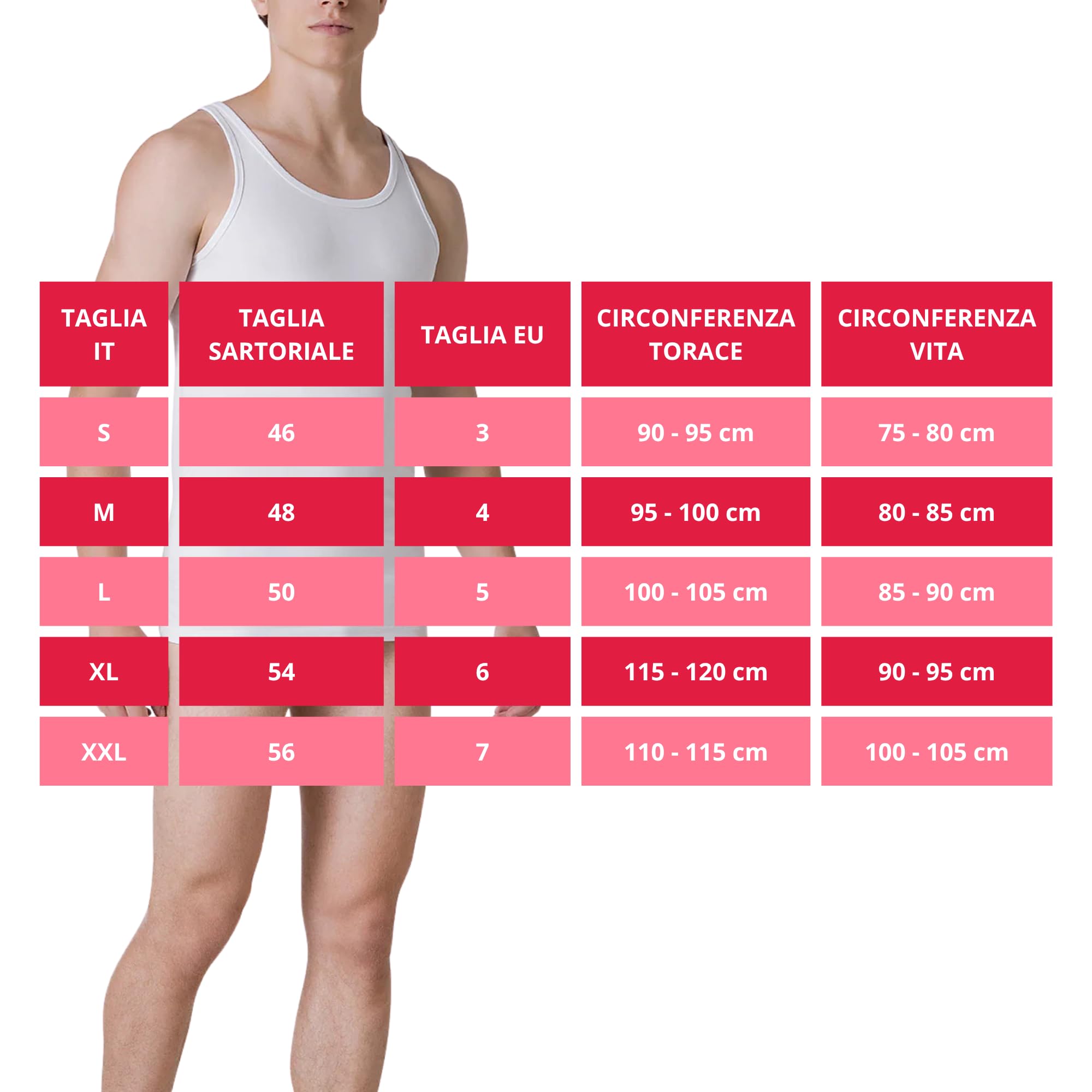 Liabel Canotta Intima Uomo in Cotone Bielastico, Maglia Intima Elasticizzata, Cotone Traspirante Certificato Oeko-Tex