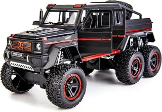 TGRCM-CZ 1:22 Benz G63 AMG 6x6 Off-Road Pickup Model Car, Adult Collectibles, Zinc Alloy Pull Back Toy car with Sound and Light for Kids Boy Girl Gift