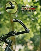 Vista 4 de Thinvik Acoples de Manillar para Bicicleta de Aluminio MTB, Extensión de Manillar para Bicicleta, Negro