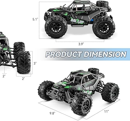 Miniatura 7 de ARTISHION Camión RC rápido 116 con carcasa de aleación 4WD, suspensión independiente de 4 ruedas, 2.4 GHz, máximo 22 mph, 2 x 20+ minutos, 2