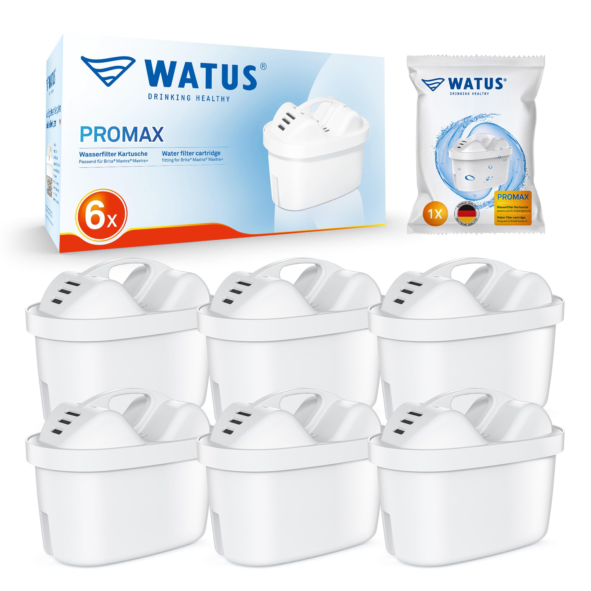 Filtri, Compatibili con BRITA Maxtra+ e Maxtra, Maxtra Pro, Maxtra Plus, Made in Germany, Riducono Piombo, Cloro, Metalli Pesanti e Calcare Nell'acqua (6)