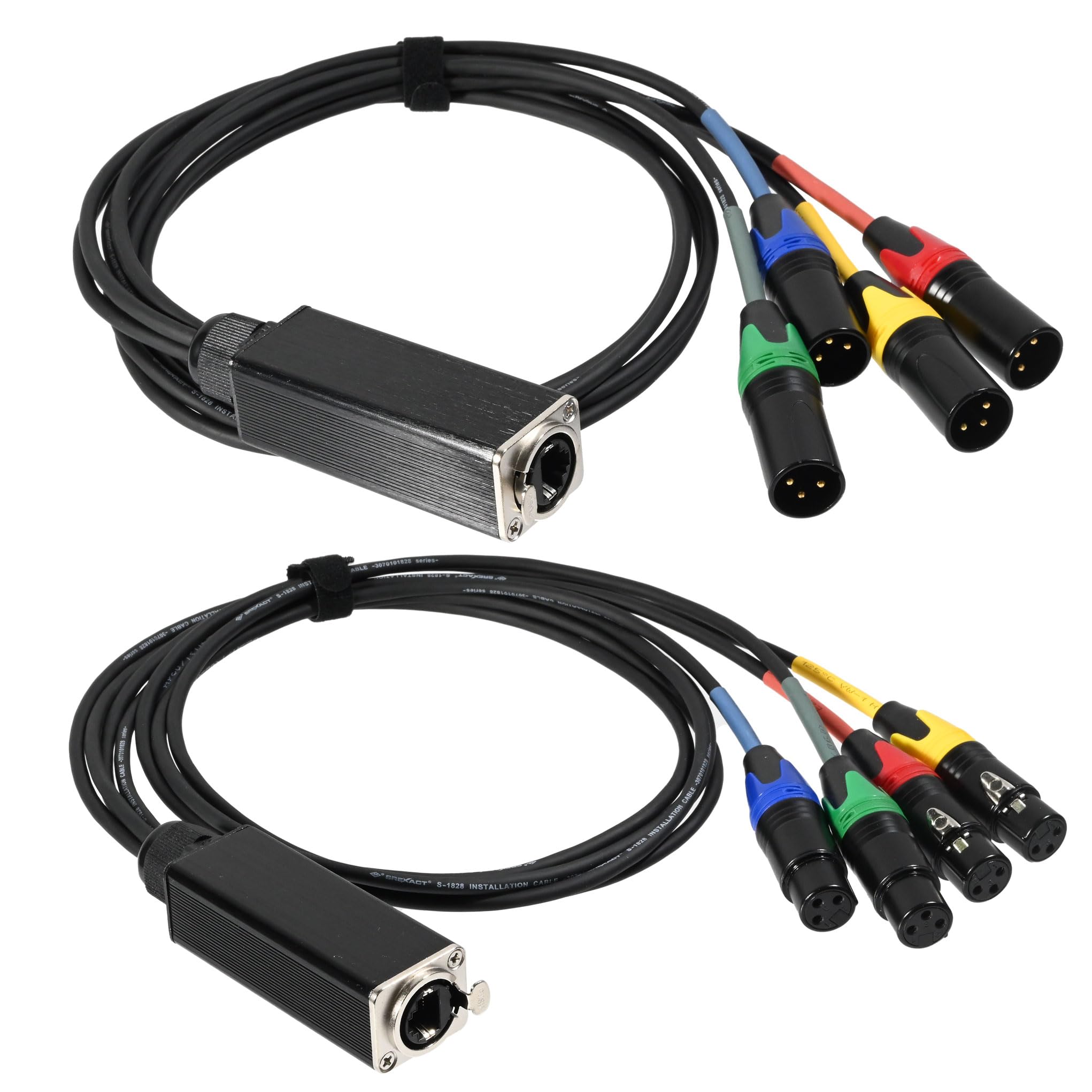 Photo 1 of DEANFINN 4-Channel XLR Snake to Ethercon Cable, XLR Audio Over Ethernet Cat5/Cat6 Extension Cable for Stage, Studio, Lighting, 3 Ft (1 Male+1 Female)