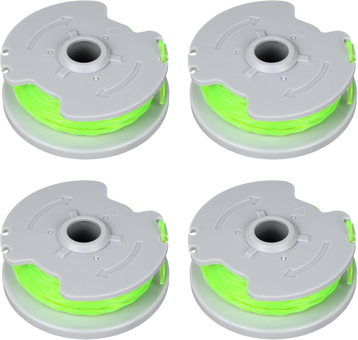 WA0014 Carretes de repuesto para hilo de desbrozadora Worx Weed Eater String, paquete de 4 | para carretes Worx Weed Eater WG168 WG184 WG190 WG191 Alimentación automática 20 pies 0.080"