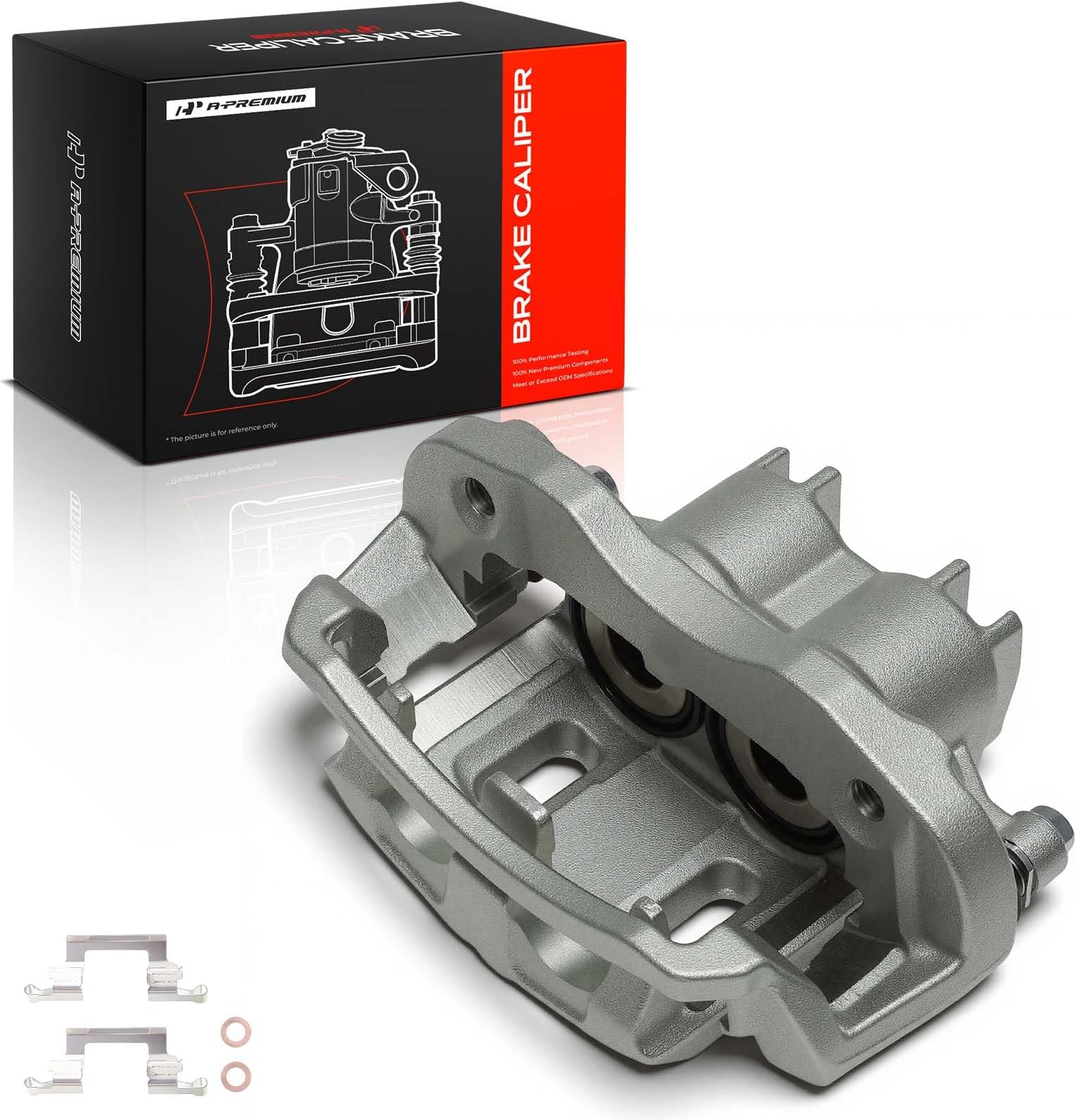 A-Premium Disc Brake Caliper Assembly with Bracket Compatible with Ford Excursion F-250 Super Duty F-350 Super Duty 2000-2005 Rear Right Passenger Side