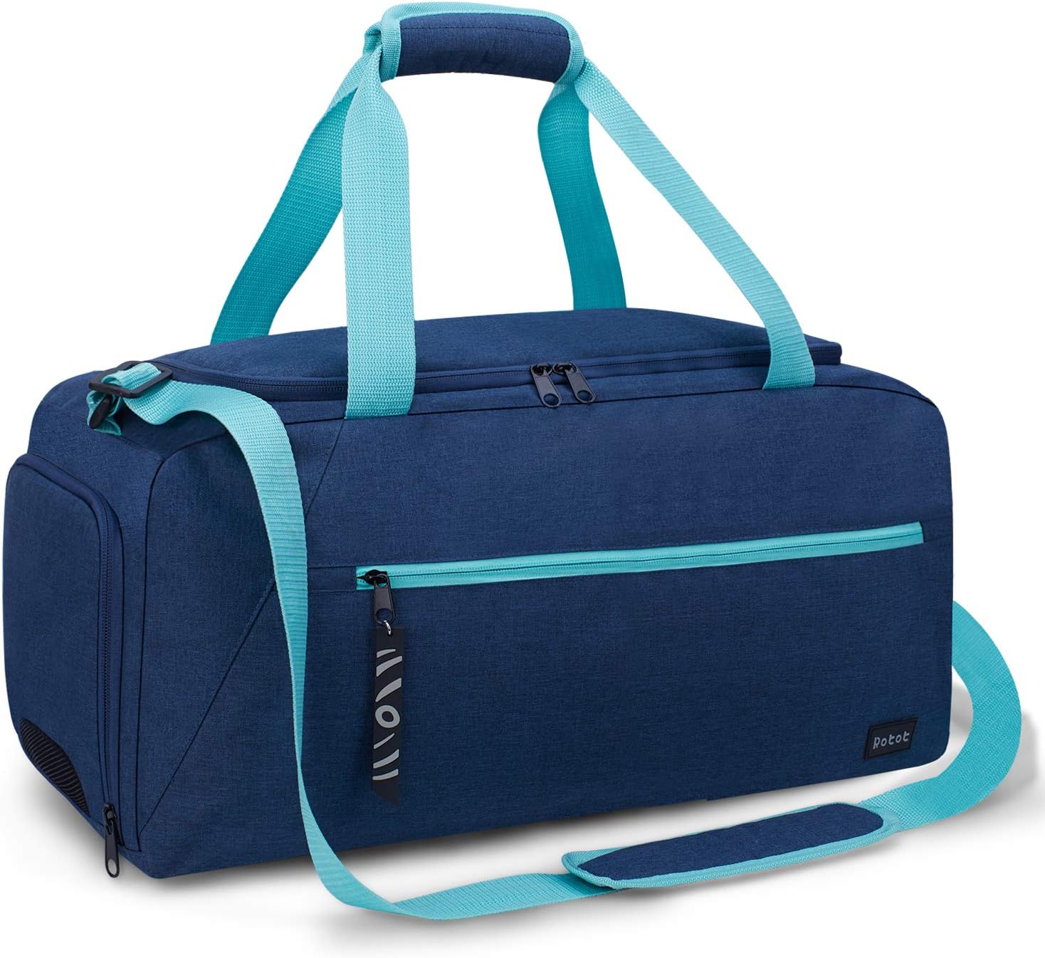 ROTOT Gym Duffel Bag, Gym Bag with Waterproof Shoe Pouch, Weekend Travel Bag with a Water-resistant Insulated Pocket