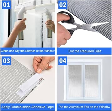 YoleShy Bubble Window Insulation for Winter and Summer Heat 48IN x 10FT