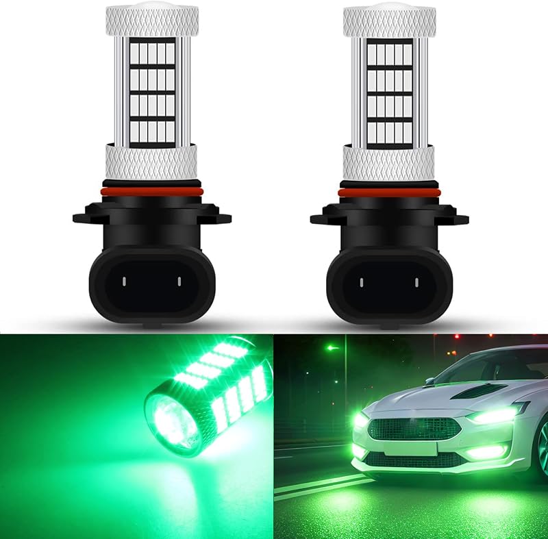 Lâmpada LED verde GLOFE 92 SMD para farol de neblina e luz de condução 9005 9006 H10 – 1 unidade