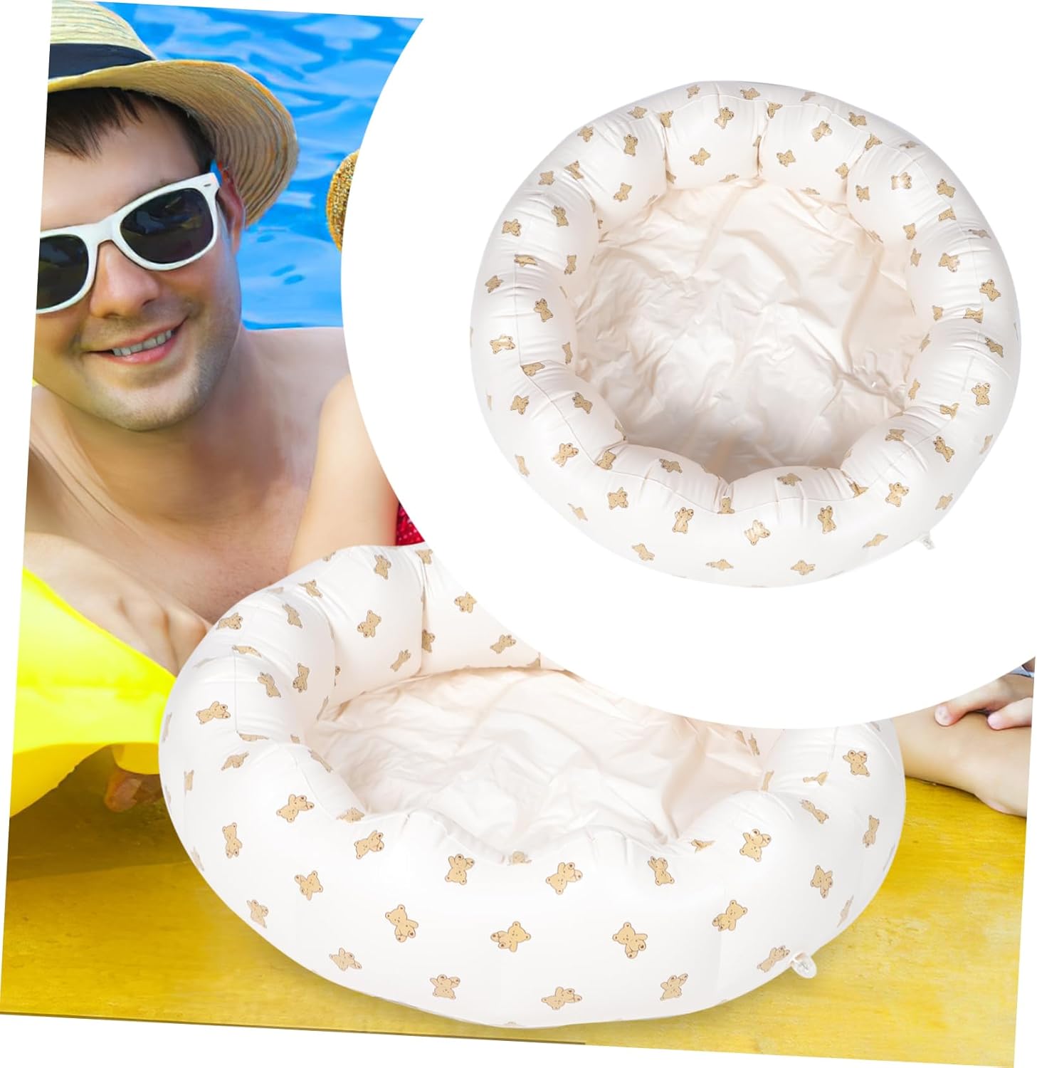 Small Inflatable Pool for Boys and Girls Round Bathtub Boy Girl Swim Toy Portable for Fun and Birthday Celebrations