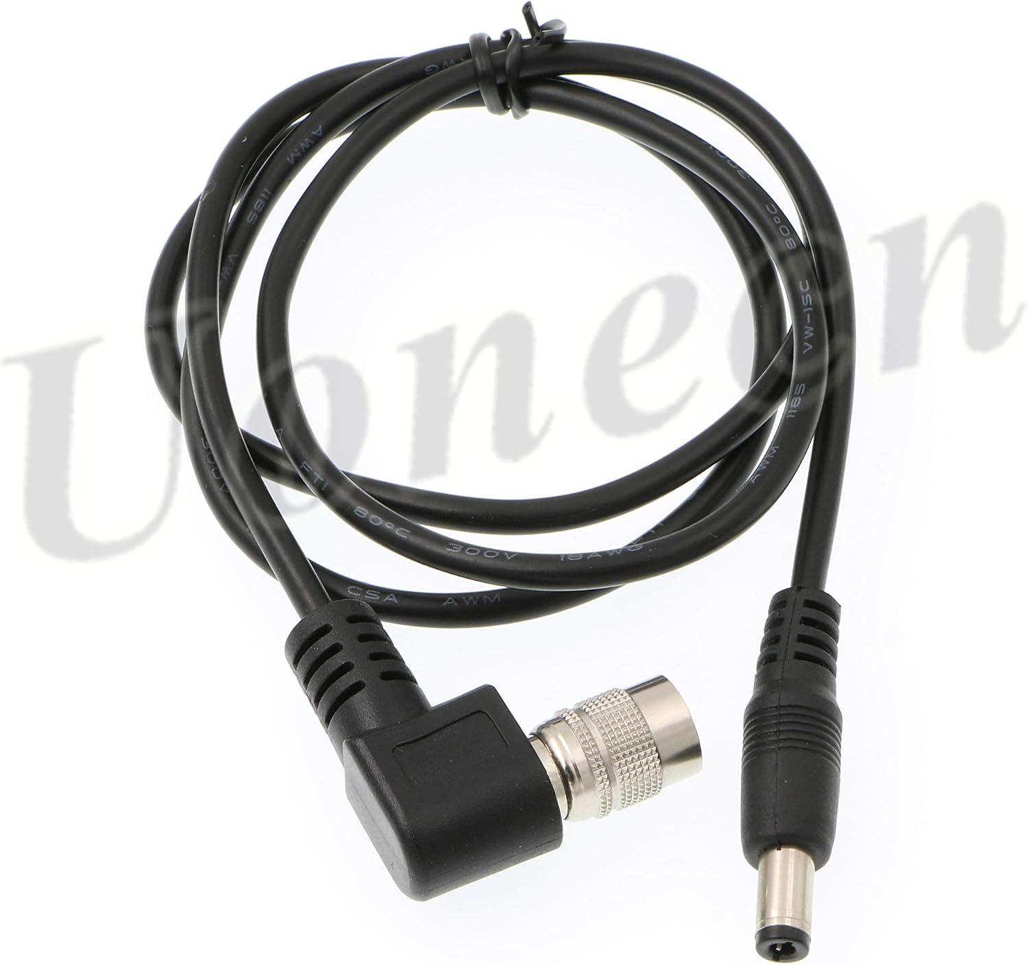 Uonecn Hirose 4 Pin Right Angle Male to DC Jack for Sony F5 Camera to SmallHD Monitor