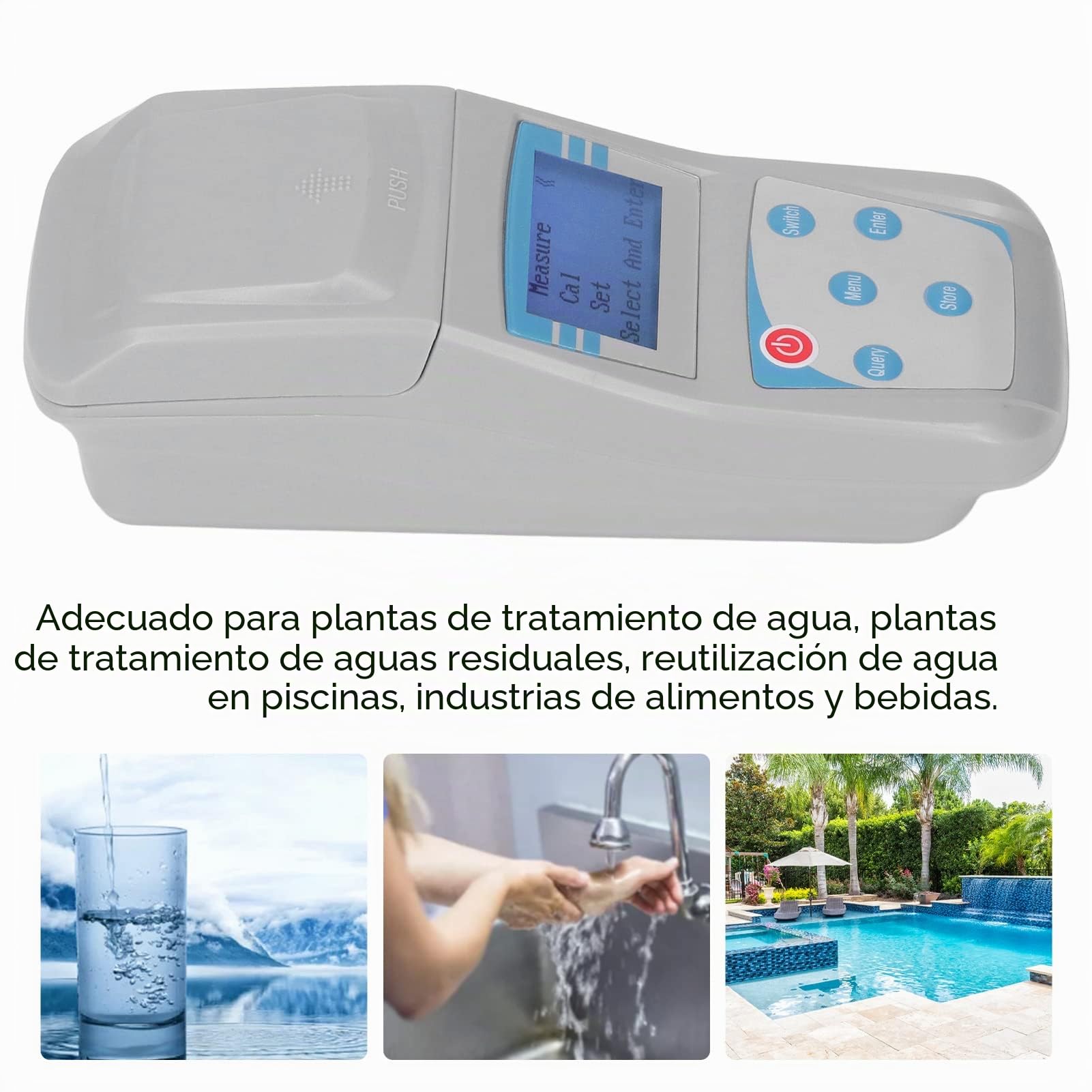 Medidor de Turbidez Digital Microordenador Probador de Calidad del Agua Portátil Inteligente para Obras Hidráulicas