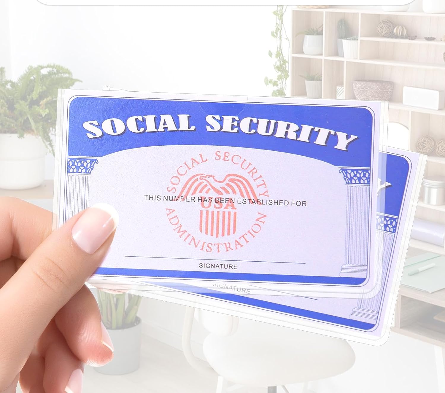 10 PCS PVC Card Protector Social Security Waterproof Sleeve for ID Credit Cards and Bank Cards Mal Design