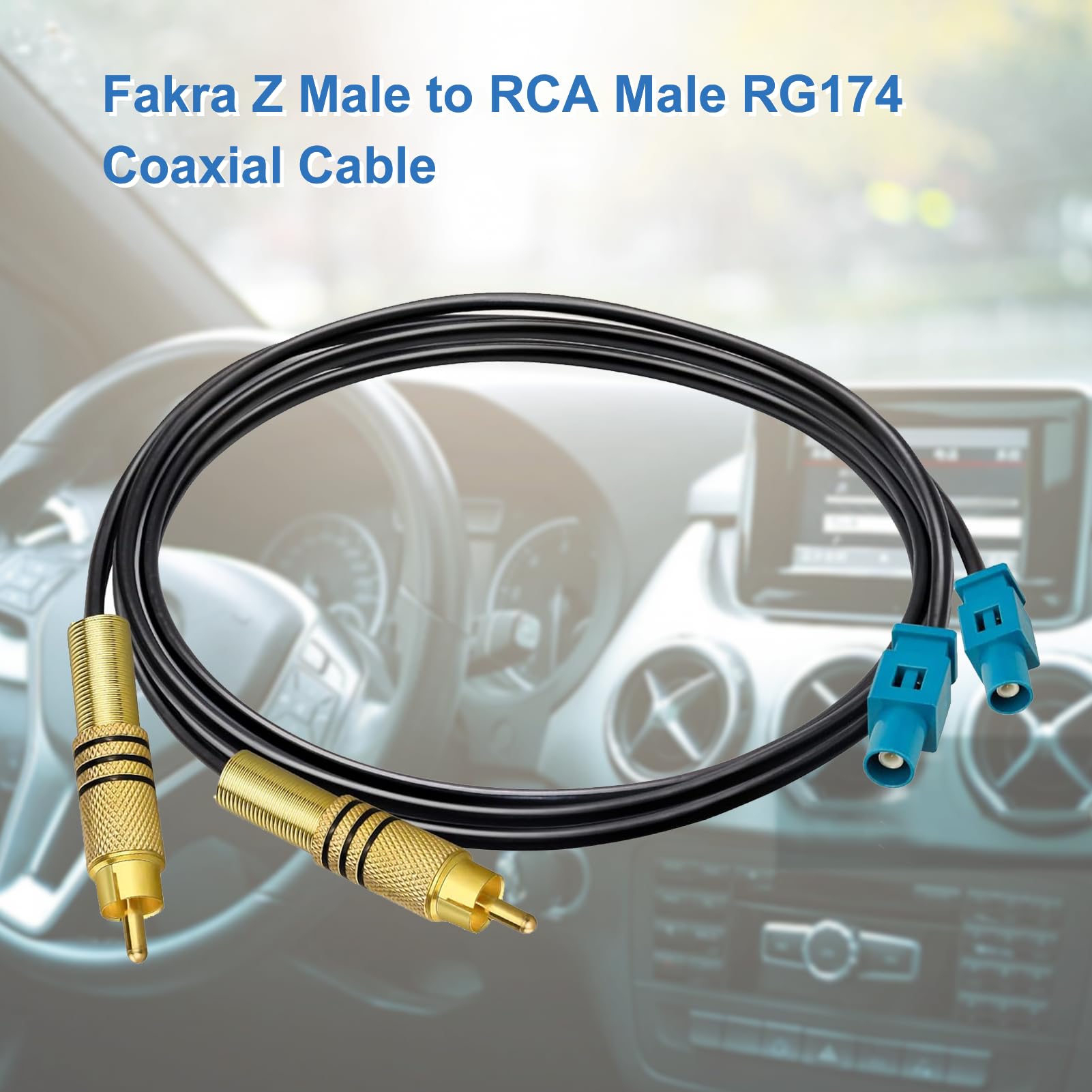 TUOLNK RG174 Cavo Fakra Z Cavo Di Prolunga Per Antenna Per Auto Fakra Z Cavo Coassiale RF Da Femmina A Femmina Per Navigazione GPS Cavo Di Prolunga