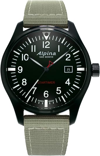 Alpina Geneve Startimer Pilot AL-240B4FBS6 Orologio da polso uomo Ottima  leggibilità : Amazon.it: Orologi
