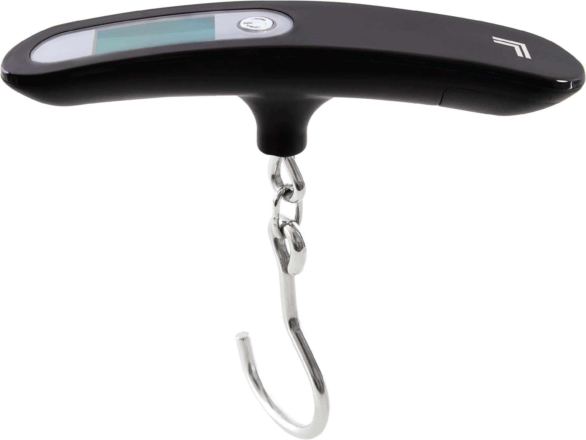 SHARPER IMAGE Digital Hanging Luggage Scale, Best Portable Compact Hand Scale for Travel, Weigh Your Suitcase or Carry-on Anywhere, Measure Baggage Weight up to 110 lb / 50 kg, with Auto Off Feature