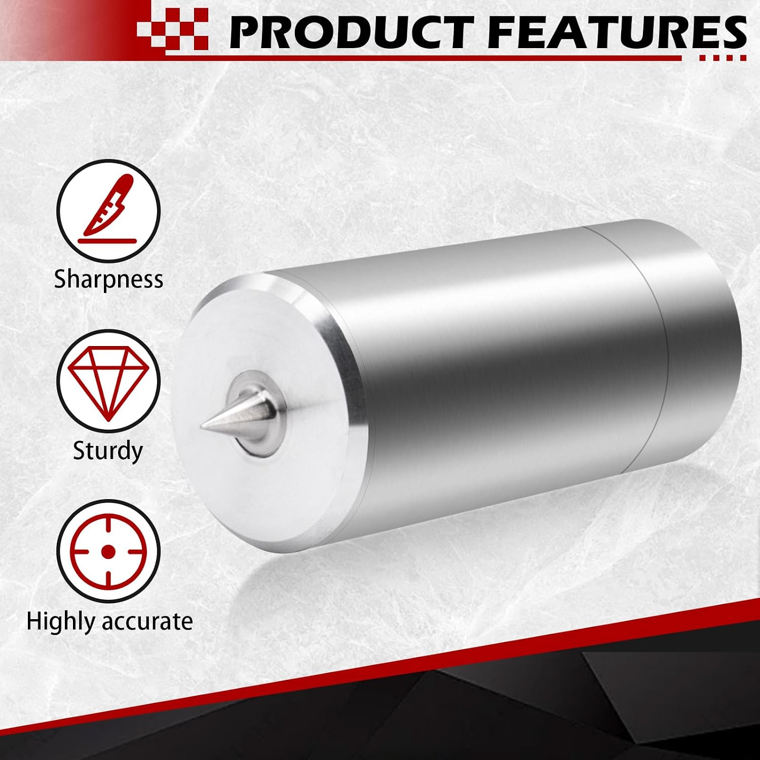 Center Marker Tool for 1 Inch Latch Bore, Stainless Steel Point 70142 | Accurately marks the exact center-point for strike plate installations on door jambs.
