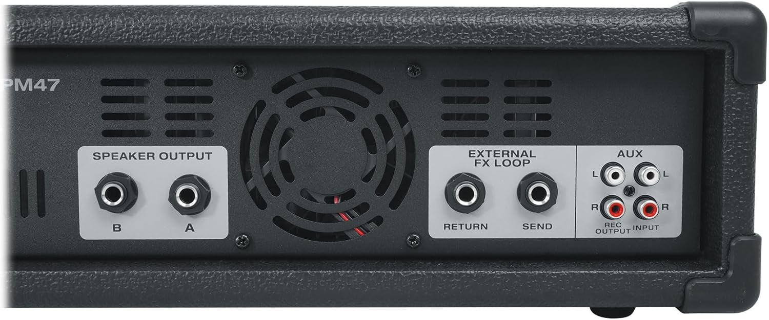 Rockville RPM47 1800w Powered 5 Channel Mixer Amplifier, 8 Ohm, Bluetooth, USB Interface, Digital Effects, 7-Band EQ, for Live Bands and Church Audio - Black