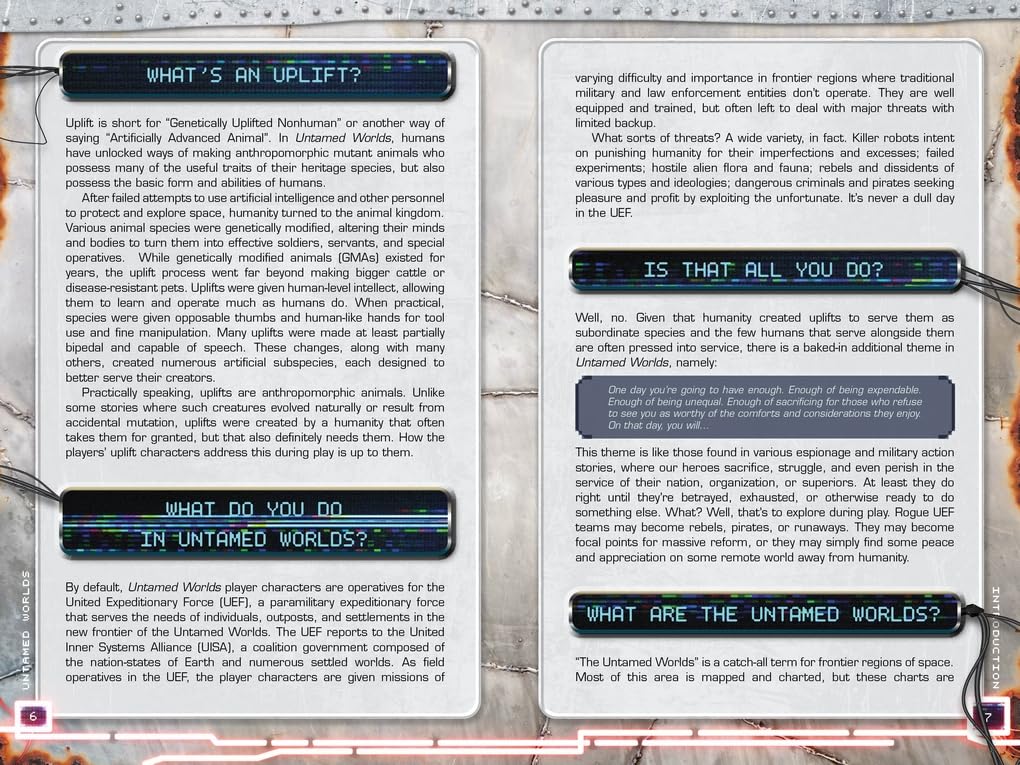 Untamed Worlds: Anthropomorphic Science Fiction Roleplaying (Osprey Roleplaying)      Hardcover – September 16, 2025
