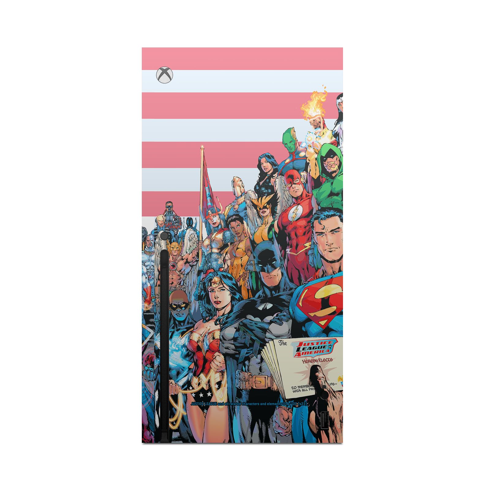Head Case Designs sous Licence Officielle Justice League DC Comics De l'Amérique #1 Couvertures de Bande dessinée Vinyle Autocollant De Jeu Peau Autocollant Compatible avec Xbox Series X Console