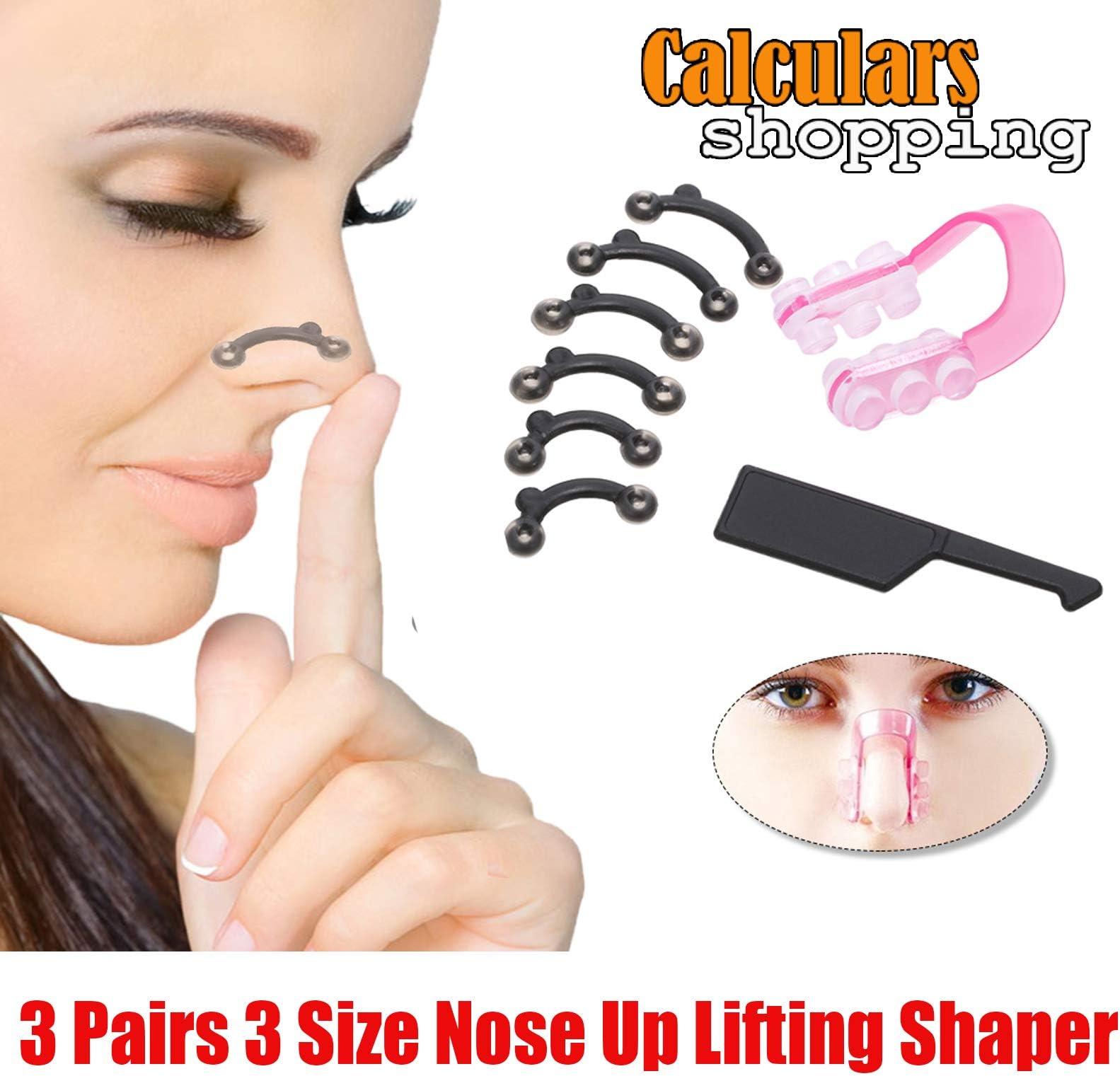 6Pcs/3 Pairs 3 Size Nose Up Lifting Shaper Massage Tool No Pain Nose Shaping Clipper Nose Bridge Straightening Clip Corrector-swimming nose clips,nose clips nose clips for nosebleeds