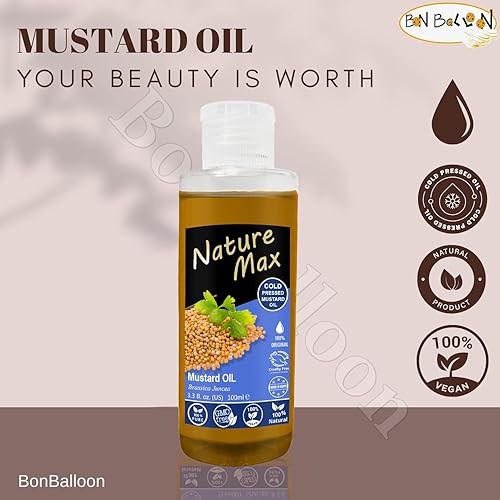 Miniatura 7 de Nature Max Aceite de mostaza Aceites esenciales puro natural sin diluir puro para el cabello, la piel, alimentos y cuidado de la cocina prensado en