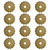 12Pcs Round Brass Backplate Washers Antique Bronze Gasket 1.26Inch Hardware Classical Furniture Hardware Accessories for Drawer Dresser Closet Decoration