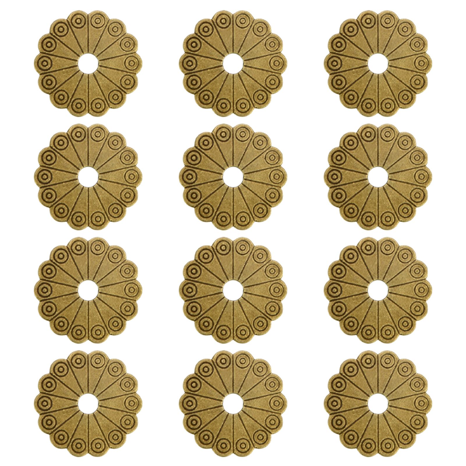 VBSYUYQ 12 Pack 32mm Brass Backplate Washers for Furniture Knob Pulls