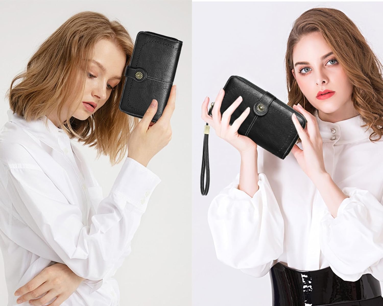 Wallet for Women RFID Blocking Leather Large Capacity Card Holder Ladies Phone Clutch Travel Long Purse Wristlet | RFID Blocking, Leather, Large Capacity, Ladies, Travel - Image 6