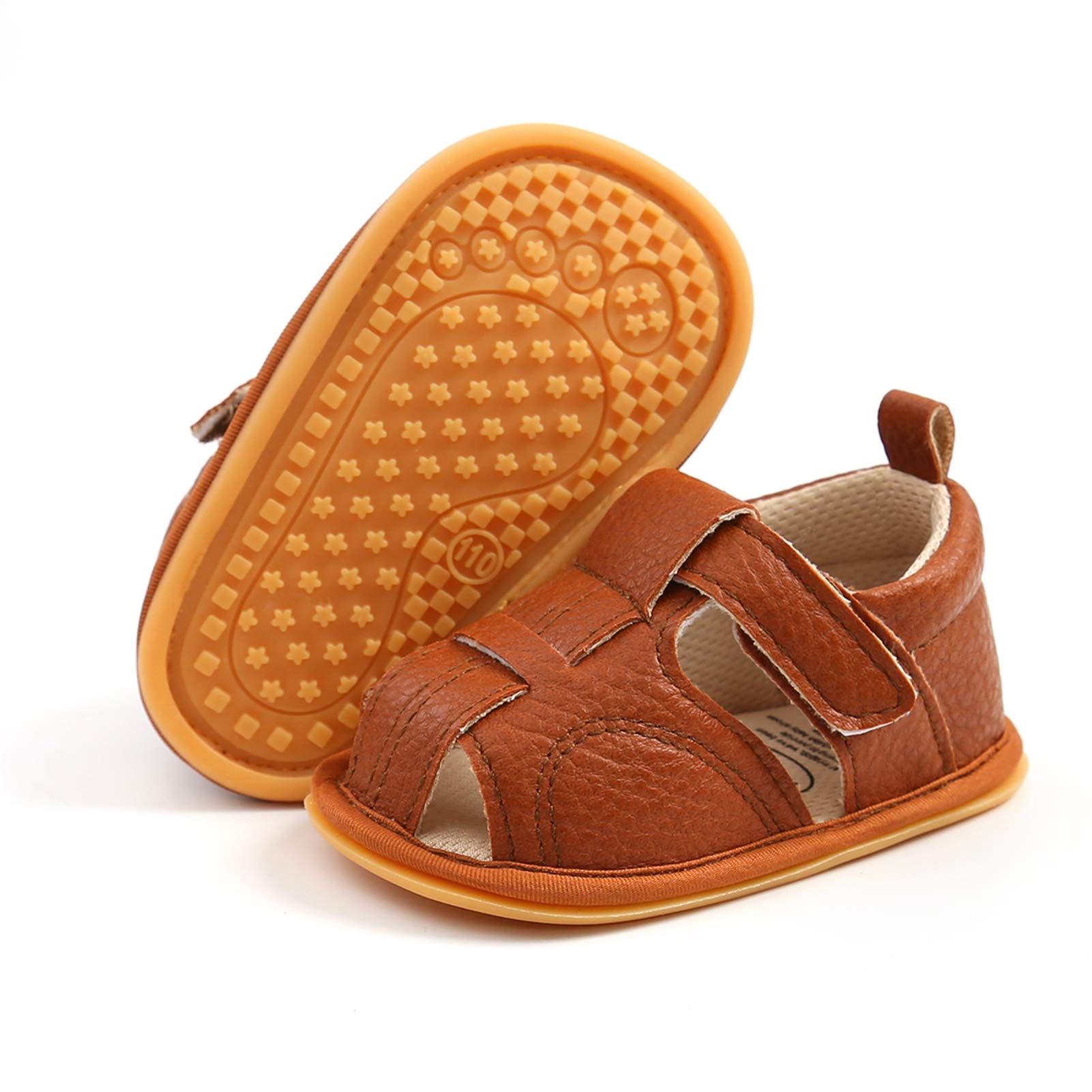 RVROVIC Baby Boys Girls Sandals Premium Infant Summer Outdoor Shoes PU Lightweight Soft Anti-Slip Sole Toddler Prewalker