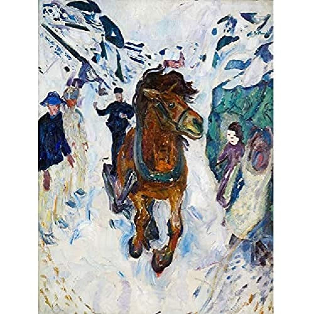 Edvard Munch Galloping Horse Cropped Unframed Wall Art Print Poster Home Decor Premium