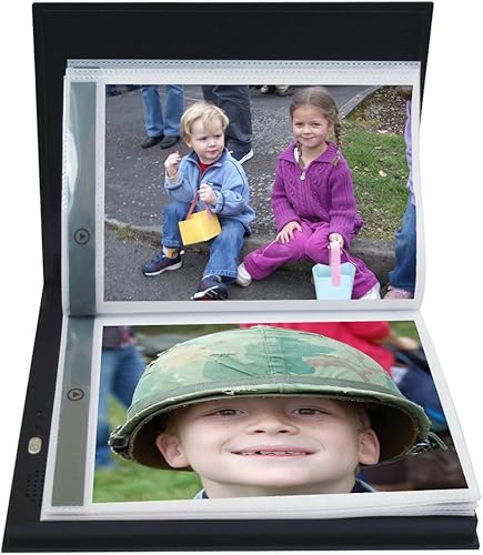 Miniatura 6 de Talking Products, Álbum de fotos parlante grabable por voz. Tiempo de grabación de 6 minutos. Tapa dura y 20 páginas de 7 x 5 pulgadas. Crea tu