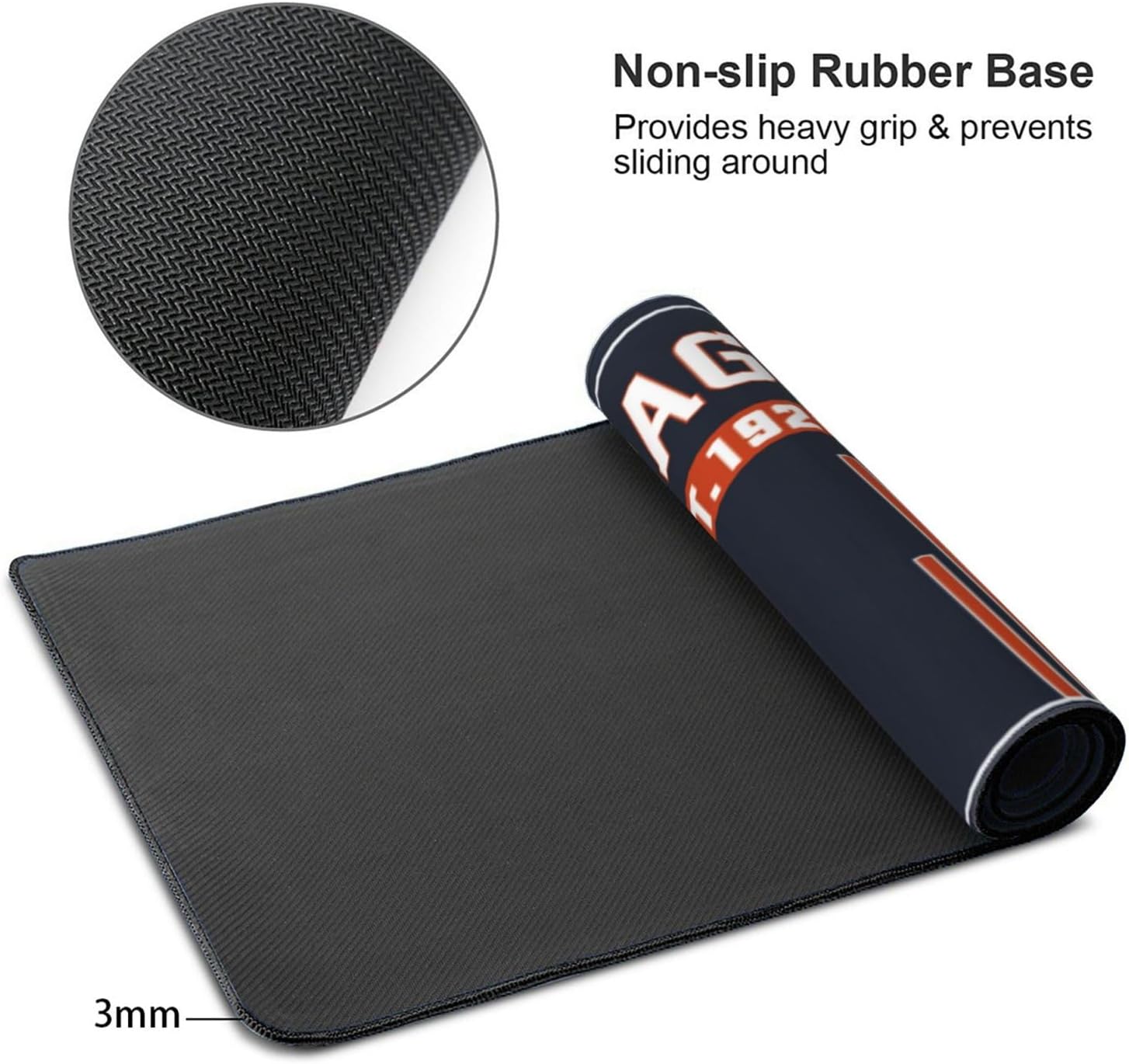 Chicago Mouse Pad Desk Pad Custom Any Name and Number for Men Women Youth Gifts