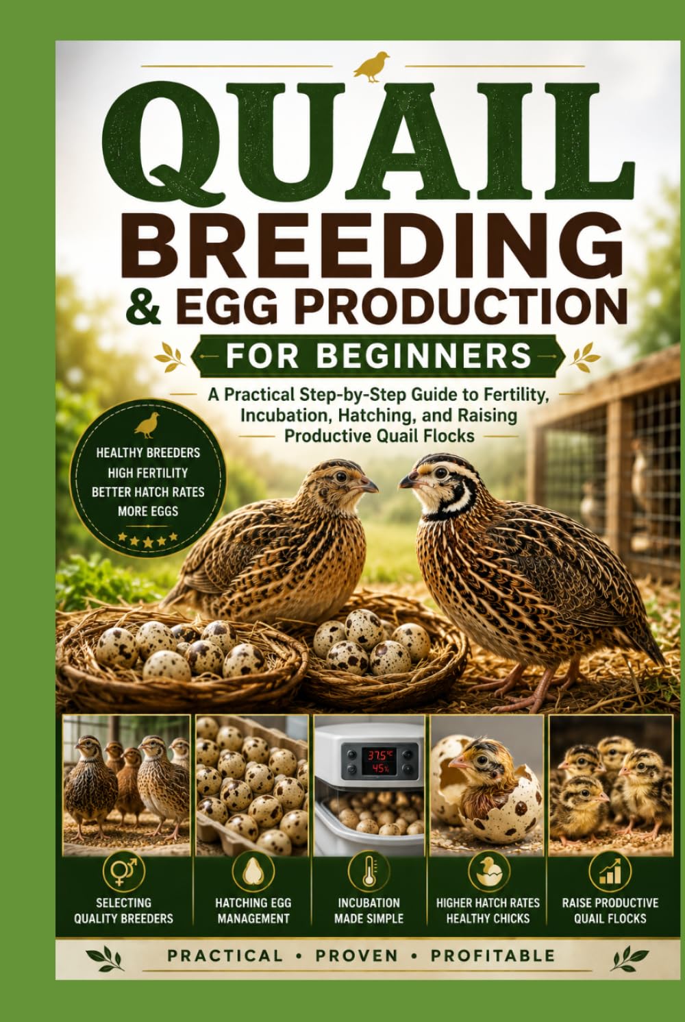 Quail Breeding & Egg Production for Beginners: A Practical Step-by-Step Guide to Fertility, Incubation, Hatching, and Raising Productive Quail Flocks (Backyard Quail Mastery Series)