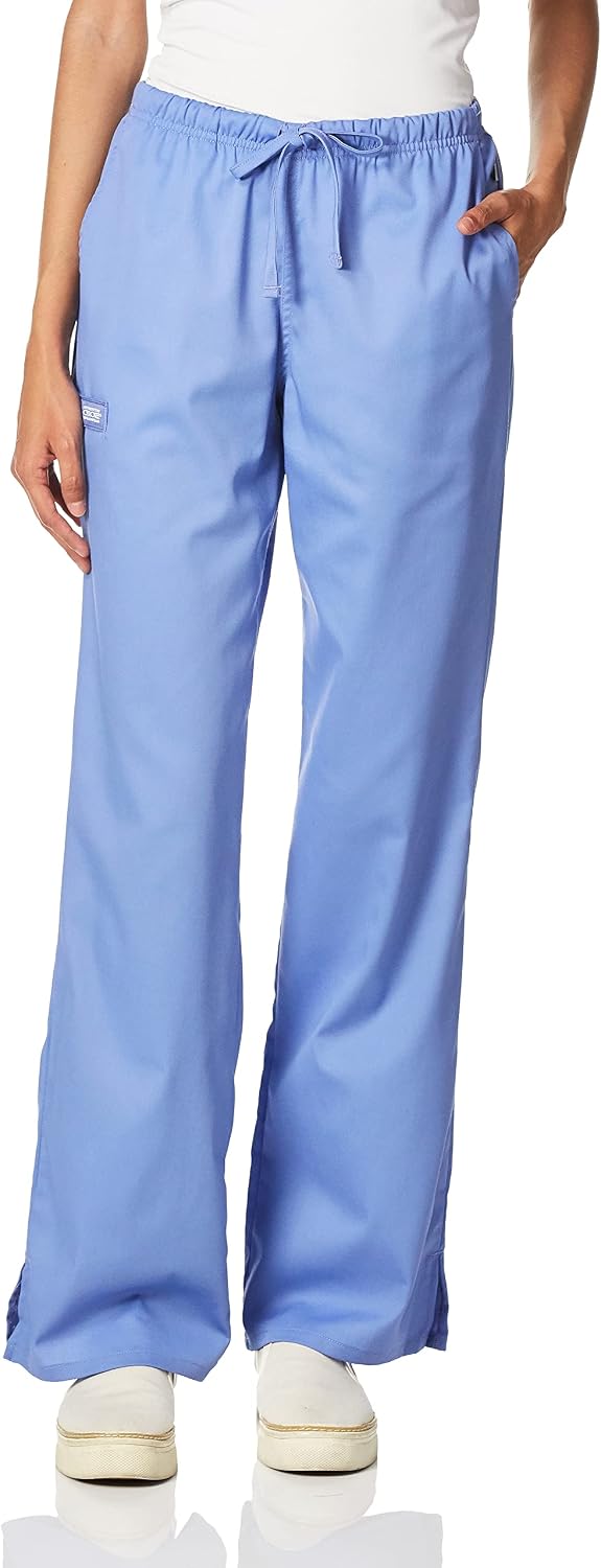 Cherokee Women Scrubs Pant Workwear Flex Mid Rise Moderate Flare Drawstring 44101A