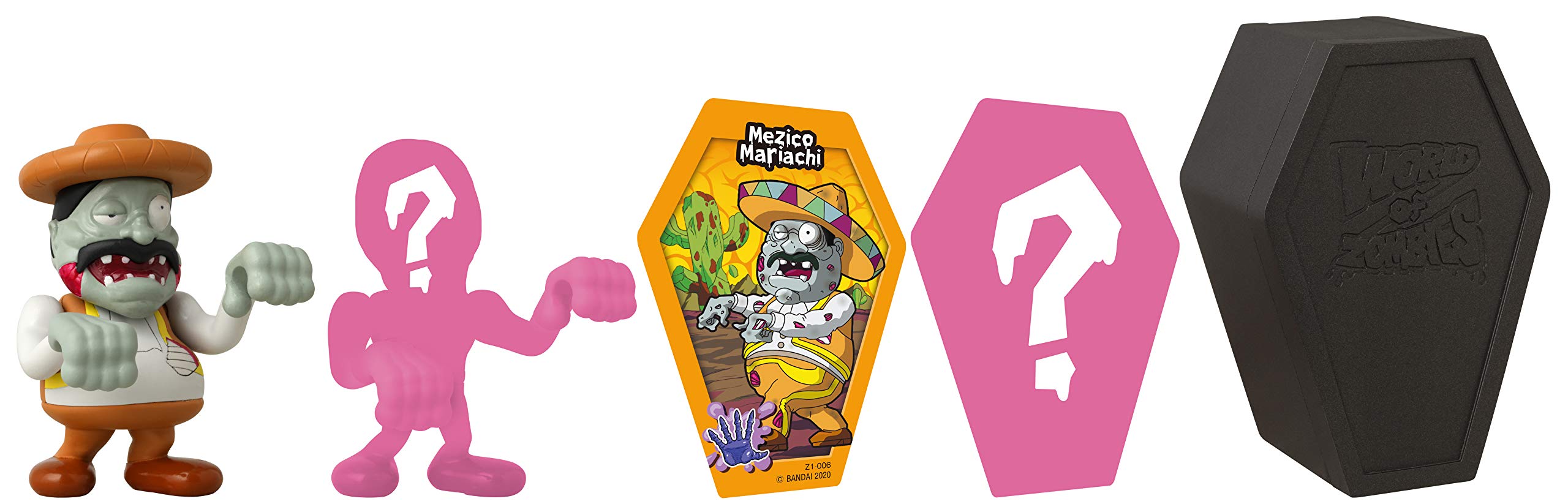 Bandai World of Zombies 2-Pack 2.5 Inch Figure - Mezico Mariachi and Secret Figure (44276)