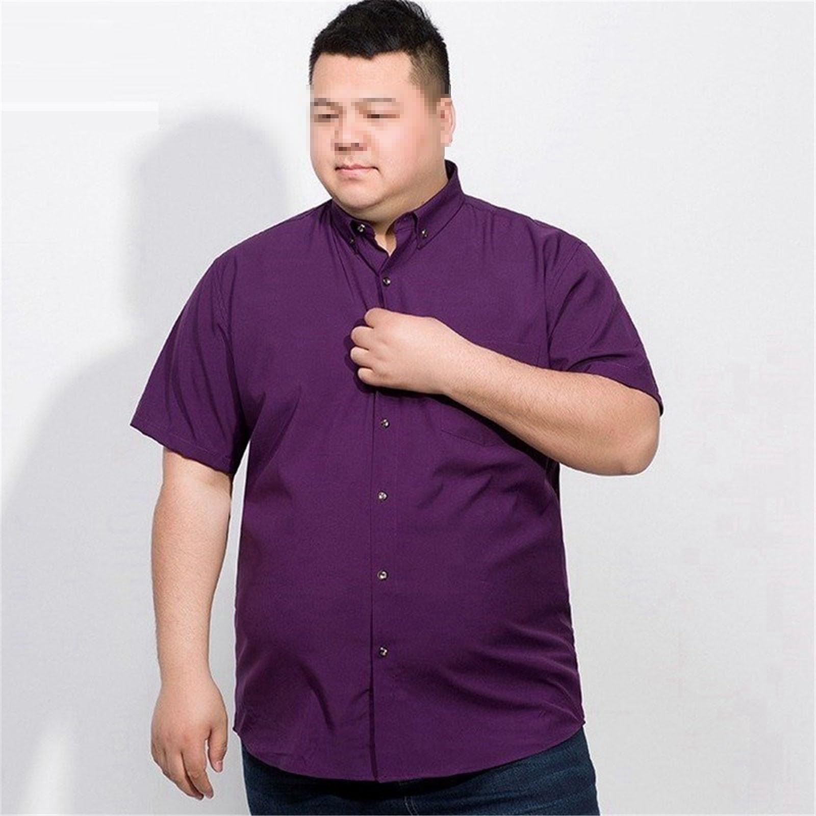 Camisas de vestir de boda para hombre, manga corta, talla grande, formal