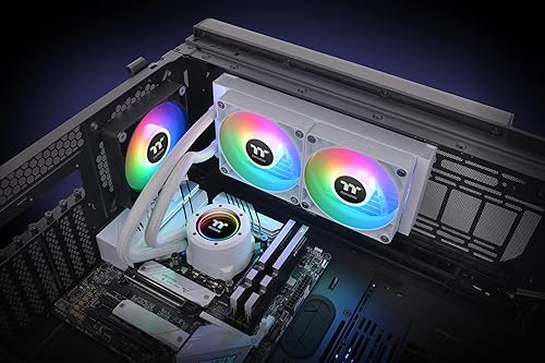 Miniatura 12 de Thermaltake TH120 ARGB Sync V2 - Enfriador líquido de CPU/Enfriamiento líquido ALO/ventilador 4.724 in*1/PWM 500 ~ 2000 RPM/Mirror Waterblock/MB