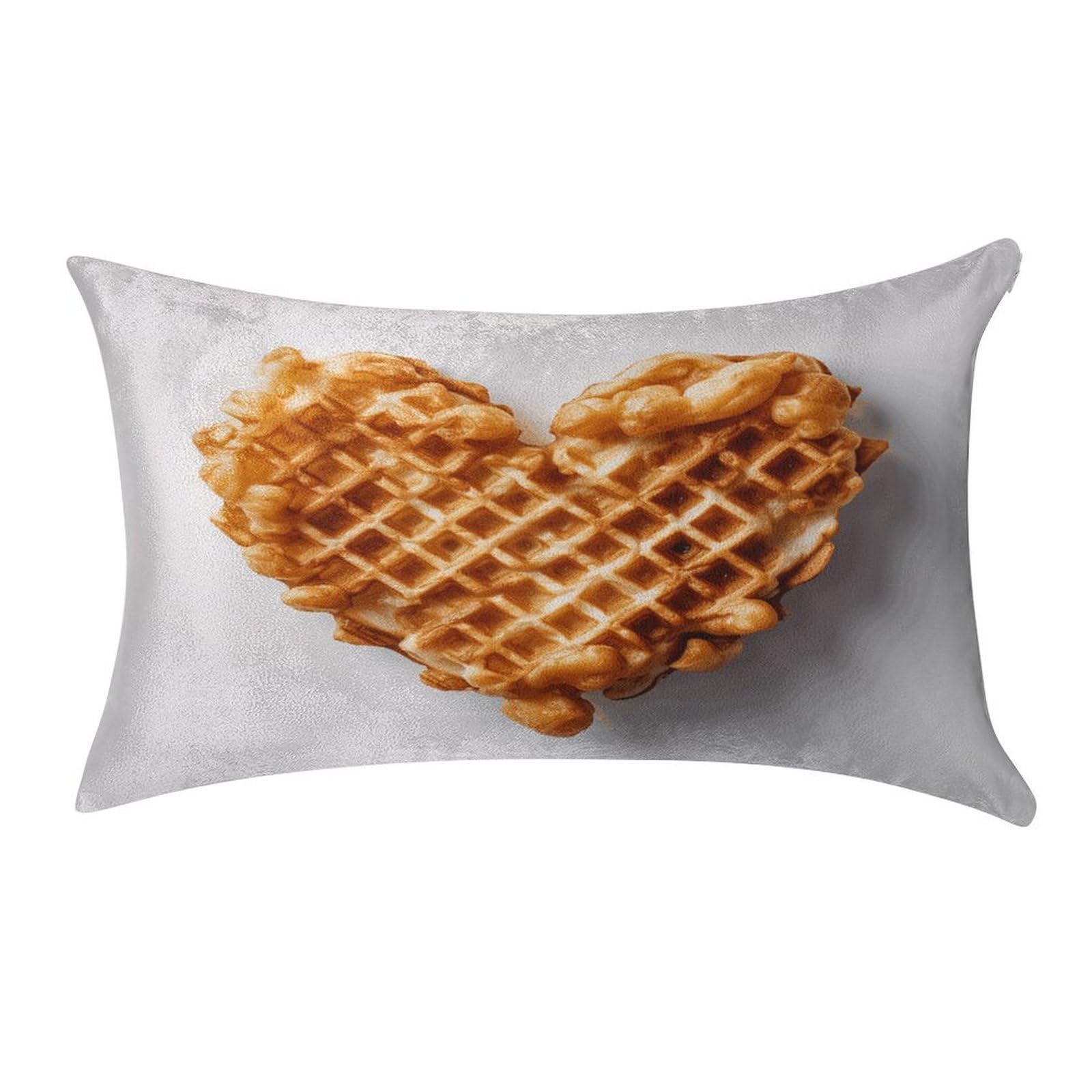 Btcowzrv Style Heart Shaped Waffles Pillow Cover Pillow Case Pillowcase