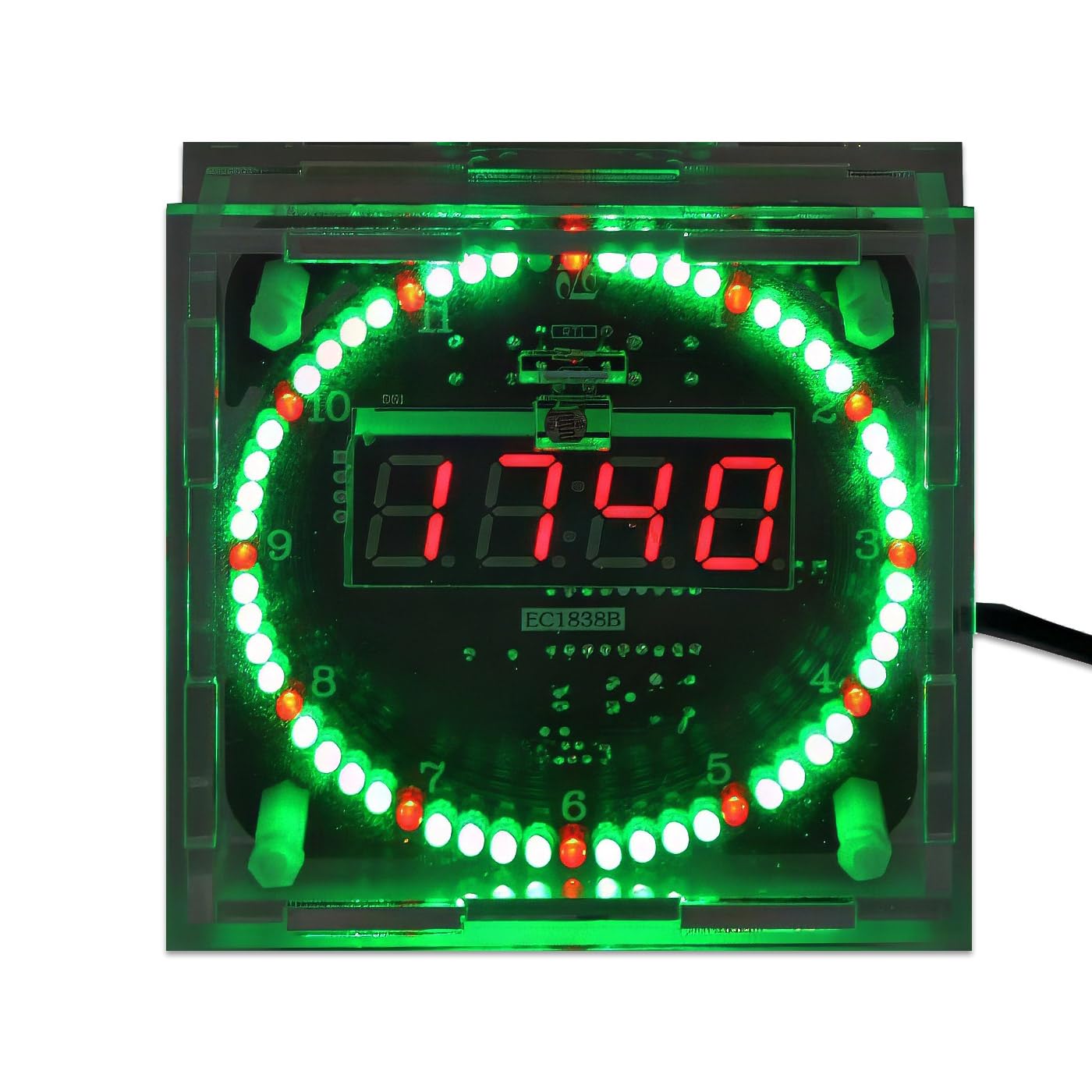 Bausatz Digitale Rotation LED Uhr mit Gehäuse DS1302 DIY-Elektronik Löten