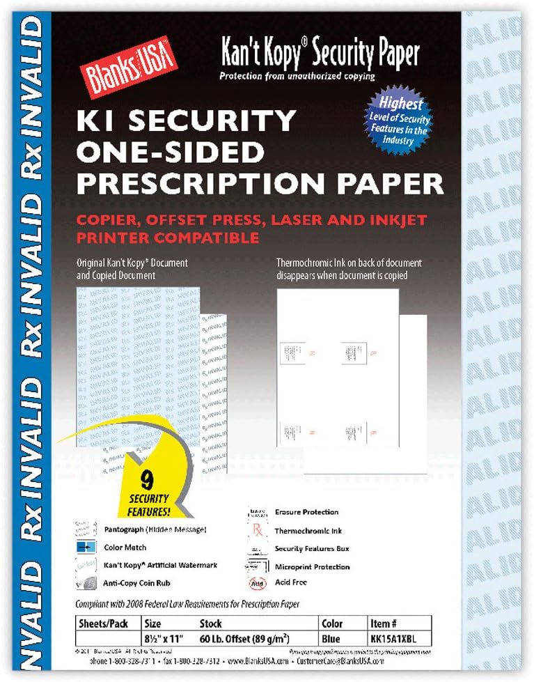 Security Prescription Paper 2,500 Pack
