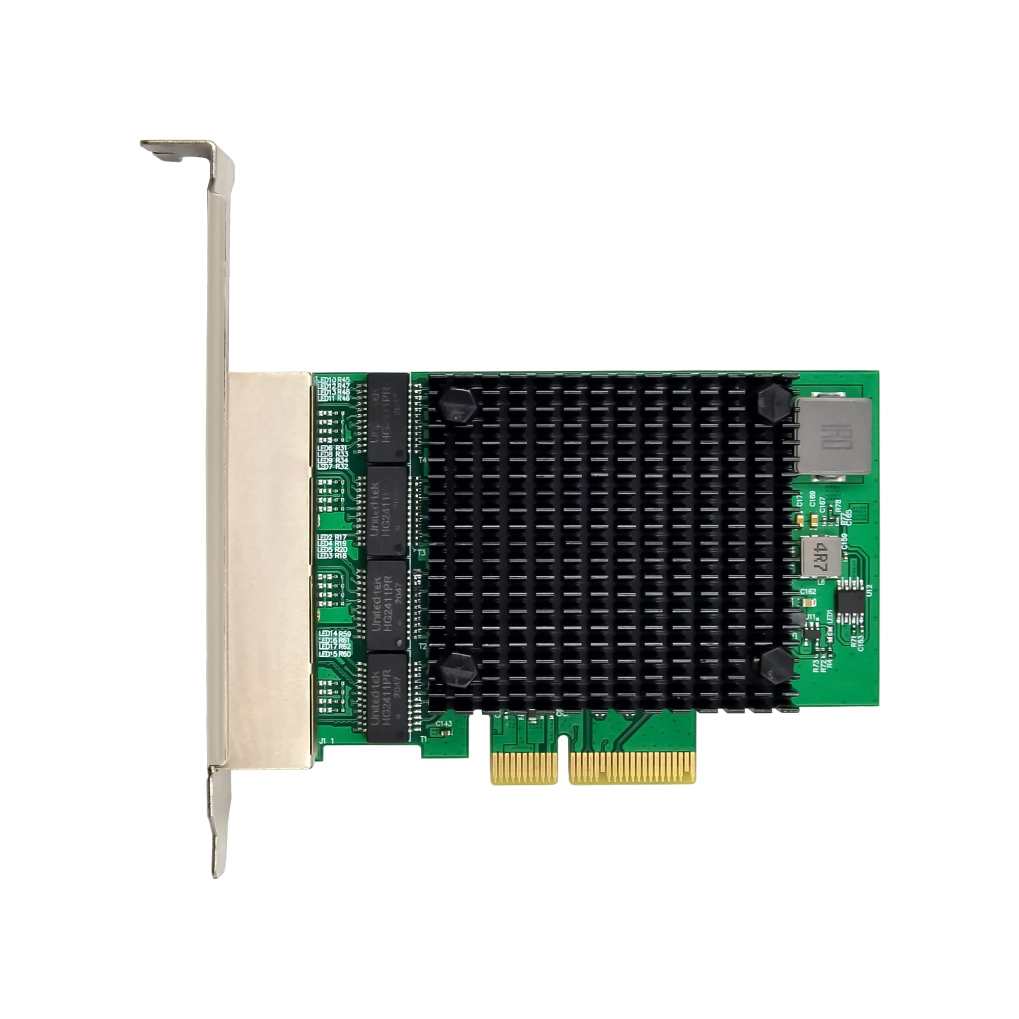 InLine Scheda di rete a 4 porte, PCIe x4, 2,5 Gb/s LAN Card, per Windows & Linux, incl. Low Profile, 51127A