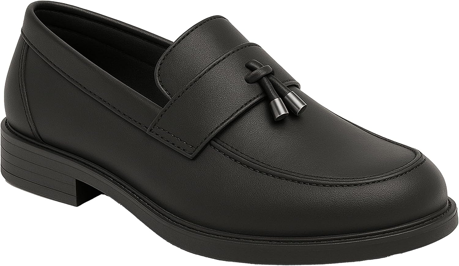SIRRI Boys Slip-On Tassel Loafer Shoes Patent & Matt Prom Smart Formal Footwear
