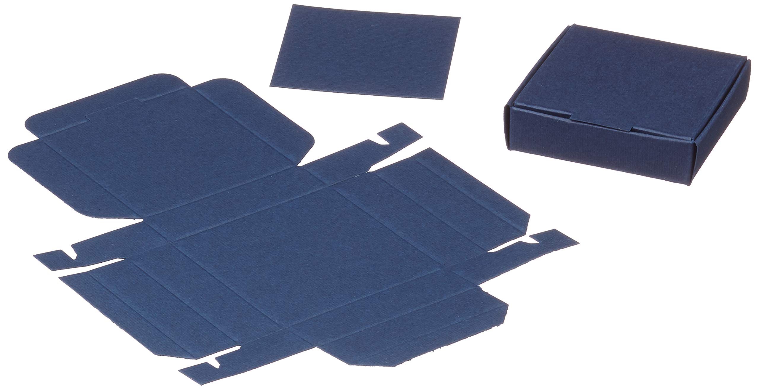 Mopec Square Pencil Case AZ 6 x 6 x 1.5 cm Pack of 25 Units, Navy Blue, One Size
