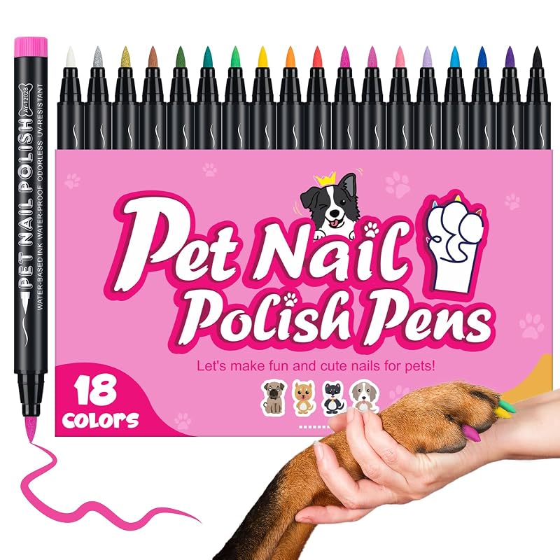 Canetas de Esmalte para Unhas de Cães STANBLUE, Secagem Rápida, 18 Cores
