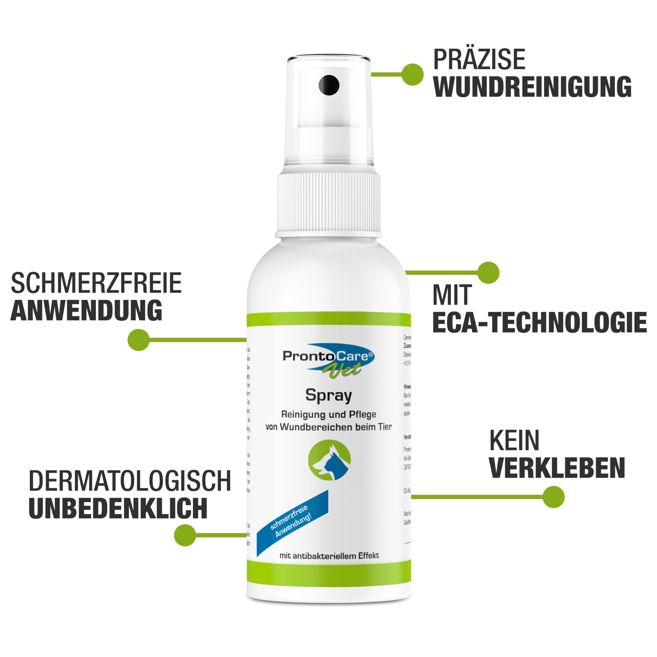 Prontocare Sparset Wunde Wundspray & Wundgel 75/20ml | optimale Wundversorgung für Hunde, Katzen und andere Heimtiere