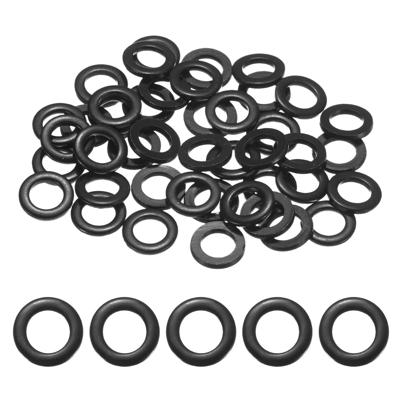 M METERXITY 100-Pack M6 Flat Washers, Metric 11mm OD 1.5mm Thick 304 Stainless Steel Washers for Bolts Screws Nuts for Automotive/Machinery/Furniture, Flat Metal Washers [Black Galvanized]