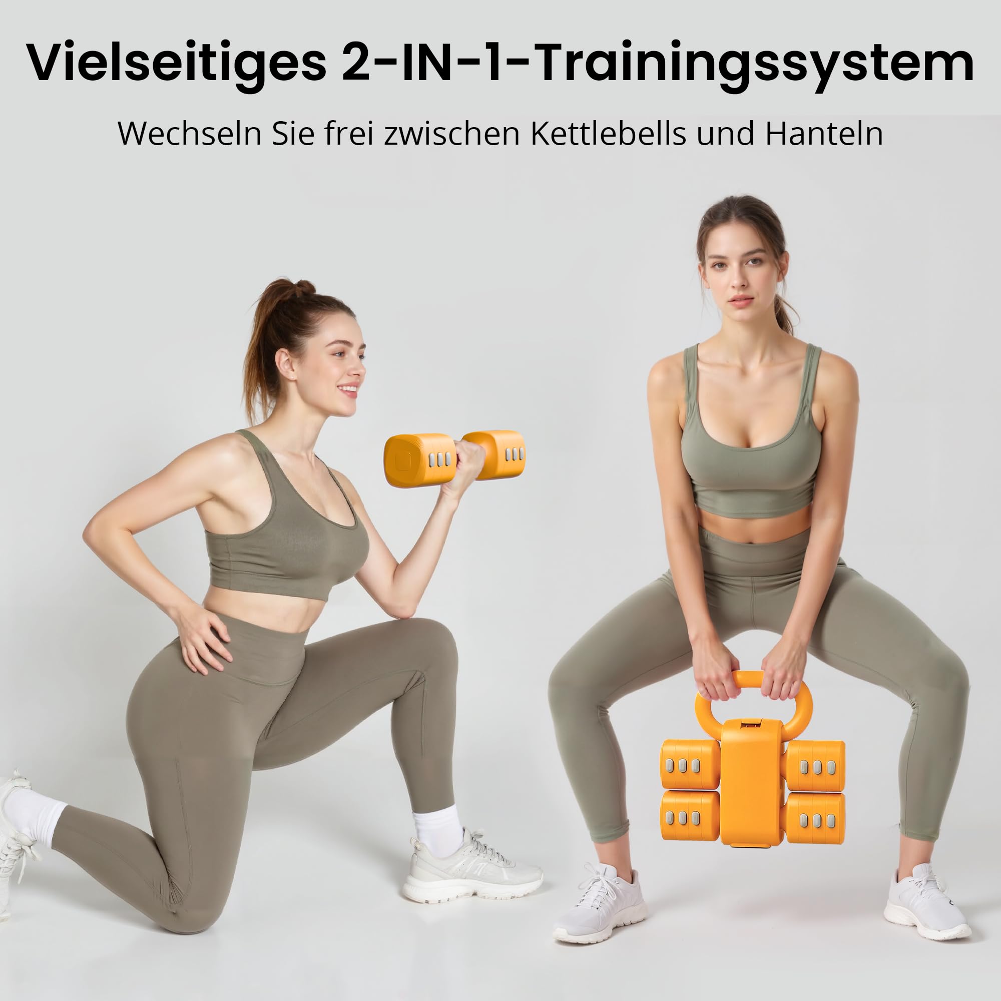 Zestaw hantli 2 w 1 dla kobiet – 4 stopnie (2,2 lbs do 12,1 kg) – domowe urządzenie fitness dla kobiet w domu – hantle fitness
